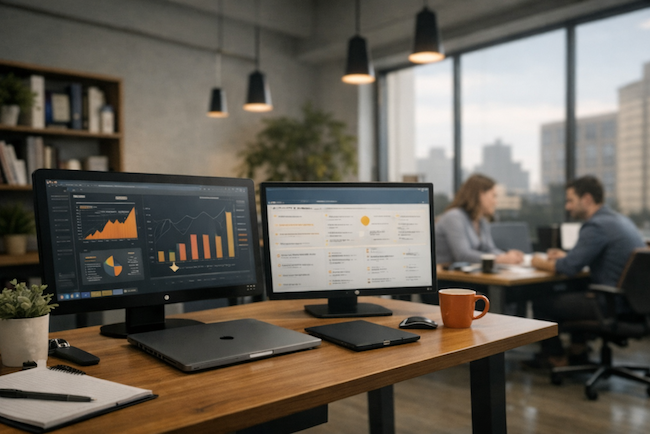 LeadsLoader office workspace